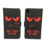 Handyh�lle Tasche f�r Handy Sony Xperia XA Dont Touch My Phone Rot