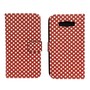 Handyh�lle Tasche f�r Handy Samsung Galaxy J7 2016 Polka Dot Rot