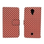 Handyh�lle Tasche f�r Handy Wiko U Feel Polka Dot Rot