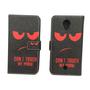Handyh�lle Tasche f�r Handy Wiko U Feel Dont Touch My Phone Rot