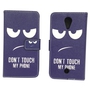 Handyh�lle Tasche f�r Handy Wiko Tommy Dont Touch my Phone