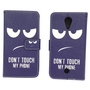Handyh�lle Tasche f�r Handy Wiko Tommy Dont Touch my Phone