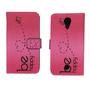 Handyh�lle Tasche f�r Handy Wiko Tommy Be Happy Pink