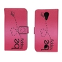 Handyh�lle Tasche f�r Handy Wiko Tommy Be Happy Pink