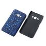 Handy H�lle Schutz Case Bumper Schale f�r Samsung Galaxy J1 2016 3D Sterne Blau
