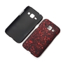Handy H�lle Schutz Case Bumper Schale f�r Samsung Galaxy J1 2015 3D Sterne Rot