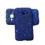 Handy H�lle Schutz Case Bumper Schale f�r Samsung Galaxy J1 2015 3D Sterne Blau