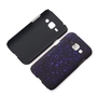 Handy H�lle Schutz Case Bumper Schale f�r Samsung Galaxy J1 2015 3D Sterne Lila