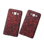 Handy H�lle Schutz Case Bumper Schale f�r Samsung Galaxy A3 2015 3D Sterne Rot