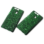 Handy H�lle Schutz Case Bumper Schale f�r Huawei P9 3D Sterne Gr�n