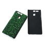 Handy H�lle Schutz Case Bumper Schale f�r Huawei P9 3D Sterne Gr�n