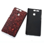 Handy H�lle Schutz Case Bumper Schale f�r Huawei P9 3D Sterne Rot