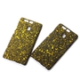 Handy H�lle Schutz Case Bumper Schale f�r Huawei P9 3D Sterne Gelb