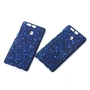 Handy H�lle Schutz Case Bumper Schale f�r Huawei P9 3D Sterne Blau