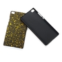 Handy H�lle Schutz Case Bumper Schale f�r Huawei P8 3D Sterne Gelb