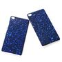Handy H�lle Schutz Case Bumper Schale f�r Huawei P8 3D Sterne Blau