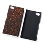 Handy H�lle Schutz Case Bumper Schale f�r Sony Xperia Z5 Compact 3D Sterne Orange