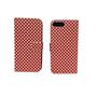 Handyh�lle Tasche f�r Handy Apple iPhone 7 Plus Polka Dot Rot