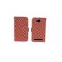 Handyh�lle Tasche f�r Handy Huawei Y3 II / 2 Polka Dot Rot