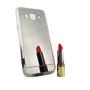 Samsung Galaxy J5 2015 Handy H�lle Spiegel Mirror Soft-Case Schutz-Cover Silber