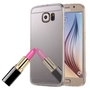 Samsung Galaxy S6 Edge Handy H�lle Spiegel Mirror Soft-Case Schutz-Cover Silber