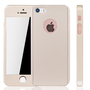 Handyh�lle Schutzh�lle f�r Apple iPhone 5 / 5s / SE Full Case Cover Displayschutz 360 Gold