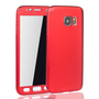 Handyh�lle Schutzh�lle f�r Samsung Galaxy S7 Full Case Cover Displayschutz 360 Rot