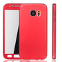 Handyh�lle Schutzh�lle f�r Samsung Galaxy S7 Full Case Cover Displayschutz 360 Rot