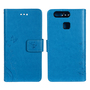Schutz H�lle Blumen f�r Handy Huawei P9 Blau