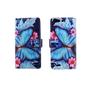  Handyh�lle Tasche f�r Case Handy ZTE Blade V6 Blauer Schmetterling
