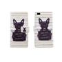 Handyh�lle Tasche f�r Handy Huawei P8 Lite B�ser Hund Wei�