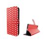 Handyh�lle Tasche f�r Handy Sony Xperia XZ Polka Dot Rot