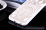Handy H�lle Mandala f�r Apple iPhone 6 / 6s Design Case Schutzh�lle Motiv Federn Totenkopf Cover Tasche Bumper Wei�