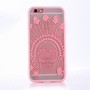 Handy H�lle Mandala f�r Apple iPhone 6 / 6s Design Case Schutzh�lle Motiv Federn Totenkopf Cover Tasche Bumper Rosa