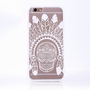 Handy H�lle Mandala f�r Apple iPhone 7 Plus Design Case Schutzh�lle Motiv Federn Totenkopf Cover Tasche Bumper Wei�