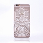 Handy H�lle Mandala f�r Samsung Galaxy S6 Design Case Schutzh�lle Motiv Hand Fatima Cover Tasche Bumper Wei�