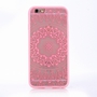 Handy H�lle Mandala f�r Samsung Galaxy S6 Edge Design Case Schutzh�lle Motiv Kreis Cover Tasche Bumper Rosa