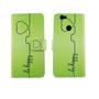 Handyh�lle Tasche f�r Handy Huawei Nova Be Happy Gr�n