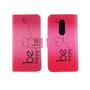 Handyh�lle Tasche f�r Handy ZTE Axon 7 Be Happy Pink