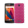 Handy H�lle f�r ZTE Blade L5 Plus Cover Case Schutz Tasche Motiv Slim Silikon TPU Polka Dot Pink