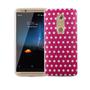 Handy H�lle f�r ZTE Axon 7 Cover Case Schutz Tasche Motiv Slim Silikon TPU Polka Dot Pink