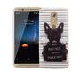 Handy H�lle f�r ZTE Axon 7 Mini Cover Case Schutz Tasche Motiv Slim Silikon TPU B�ser Hund Wei�