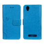 Schutz H�lle Blumen f�r Handy ZTE Blade A452 Blau