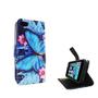 Handyh�lle Tasche f�r Handy Apple iPhone 5 / 5s / SE Blauer Schmetterling