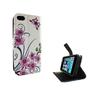 Handyh�lle Tasche f�r Handy Apple iPhone 5 / 5s / SE Lotusblume