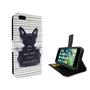 Handyh�lle Tasche f�r Handy Apple iPhone 6 / 6s B�ser Hund Wei�
