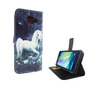 Handyh�lle Tasche f�r Handy Samsung Galaxy A5 2016 Einhorn Wei�