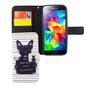 Handyh�lle Tasche f�r Handy Samsung Galaxy S5 / S5 Neo B�ser Hund Wei�