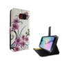 Handyh�lle Tasche f�r Handy Samsung Galaxy S6 Edge Lotusblume