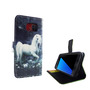 Handyh�lle Tasche f�r Handy Samsung Galaxy S7 Einhorn Wei�